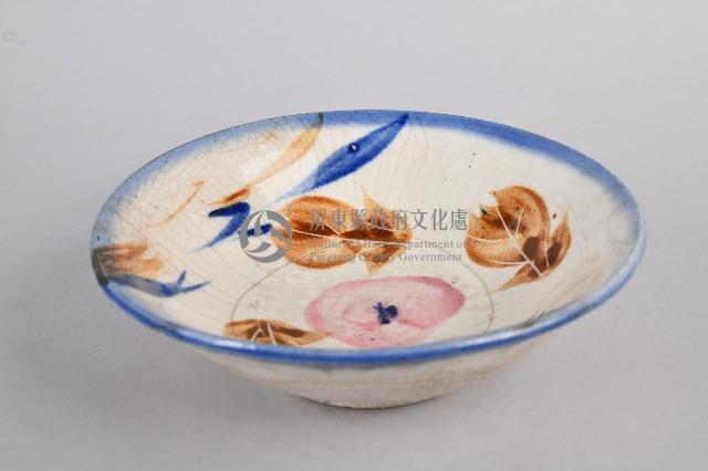 花葉紋彩瓷碗藏品圖，第1張