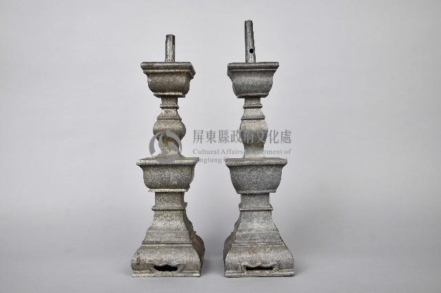 素面錫合金製燭台藏品圖，第1張