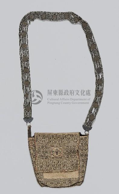 刺繡金屬鍊煙袋藏品圖，第1張