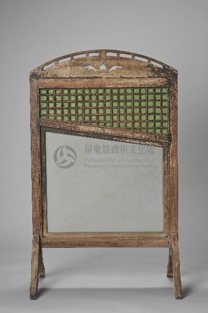 直立壓花玻璃屏風藏品圖，第1張