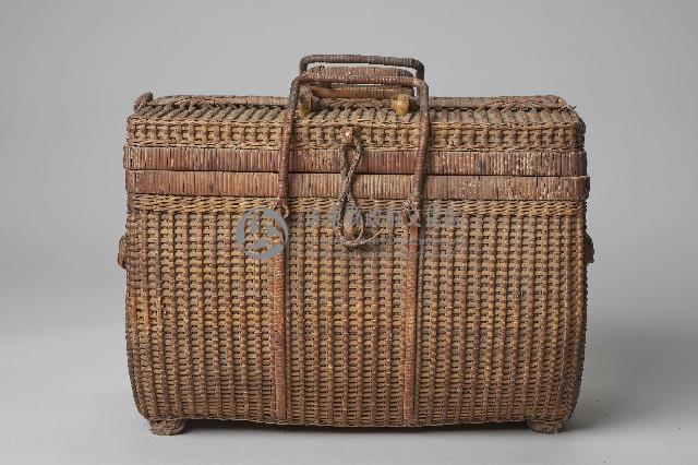 藤製手提行李箱藏品圖，第1張