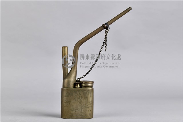 月下美人雙筒水煙斗藏品圖，第2張