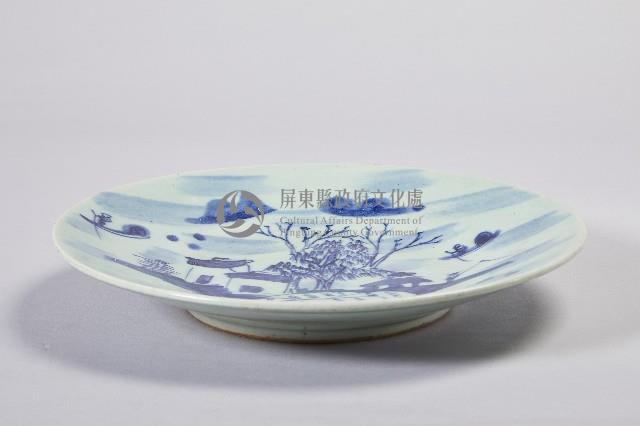 青花古鎮繪畫瓷盤藏品圖，第3張