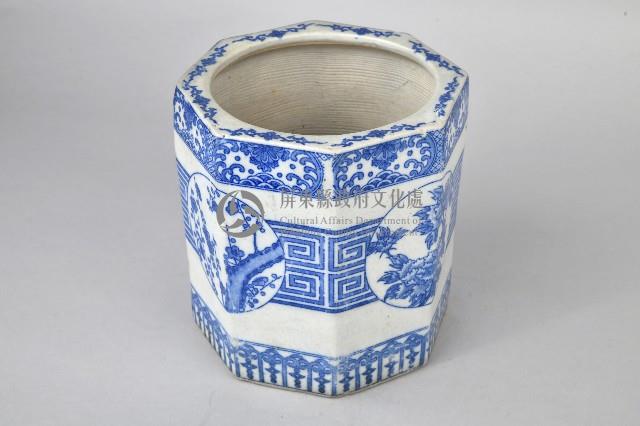 八角青花香筒藏品圖，第3張