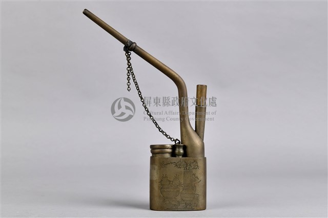 月下美人雙筒水煙斗藏品圖，第1張