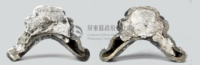 浮雕卷雲紋黑陶鬼瓦藏品圖，第2張