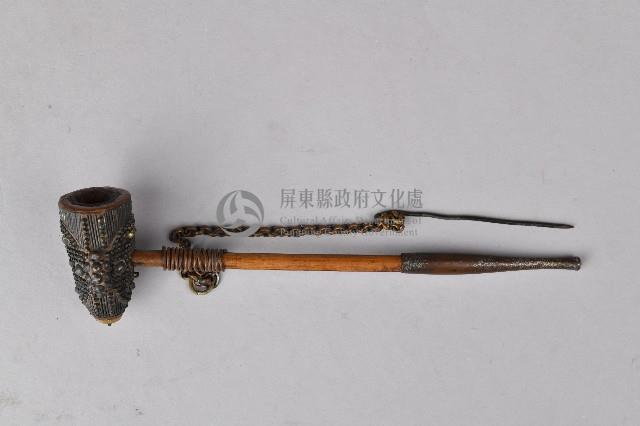 雙人面紋菸斗藏品圖，第1張