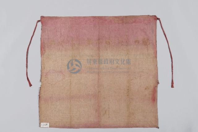 刺繡橘底黃邊金獅桌裙藏品圖，第2張