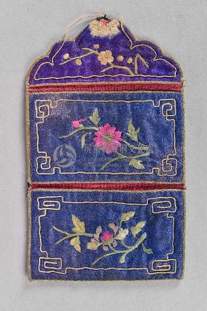 藍色雙層彩繡荷包藏品圖，第2張
