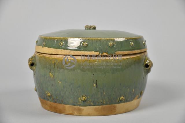 影青釉鼓形蓋罐藏品圖，第2張