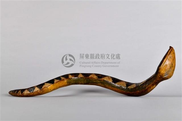 彩繪百步蛇圓雕藏品圖，第3張
