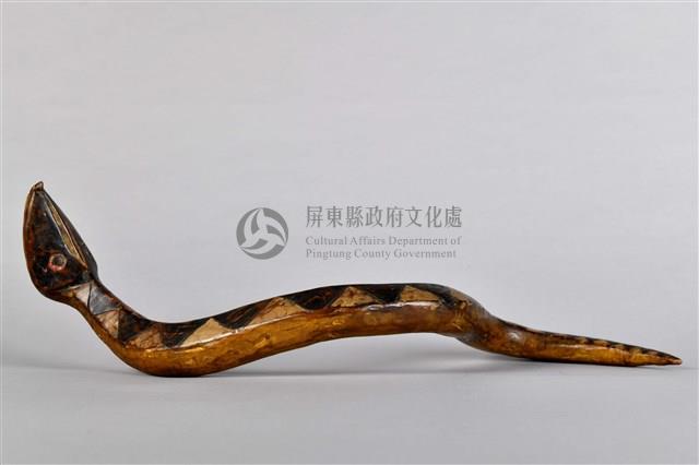 彩繪百步蛇圓雕藏品圖，第2張