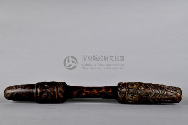 杵臼夫妻組-人面百步蛇木杵-2藏品圖，第4張