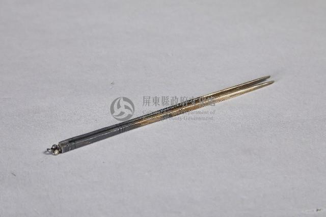 雀鳥花葉雙筒水煙斗-菸絲夾藏品圖，第2張