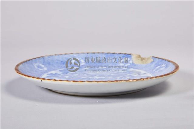 醬釉邊青花雙鳳紋盤藏品圖，第2張