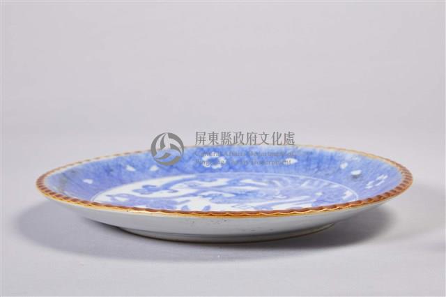 醬釉邊青花鳳紋盤藏品圖，第2張