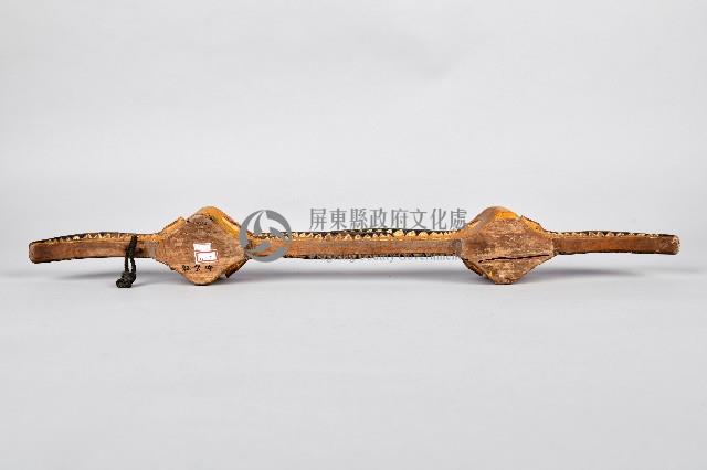 黃底百步蛇紋木製雙連杯藏品圖，第3張