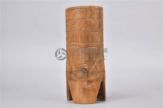 浮雕人面三角幾何紋竹製杯藏品圖，第2張
