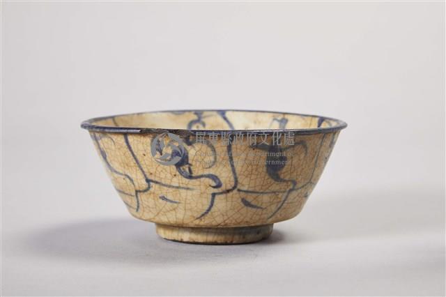 開片青花螺旋紋瓷碗藏品圖，第2張