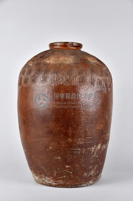 紅胎深褐釉條紋酒甕藏品圖，第3張
