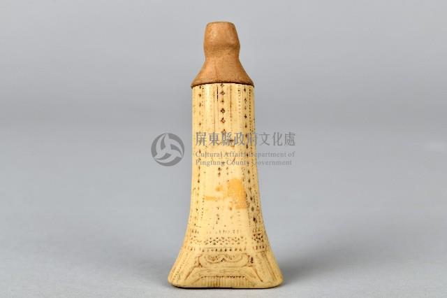 幾何紋封口竹木製火藥筒藏品圖，第3張