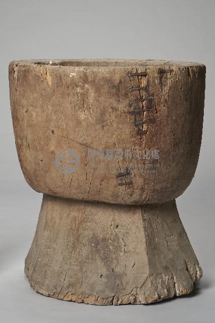 八邊形底座木臼木製杵臼藏品圖，第4張