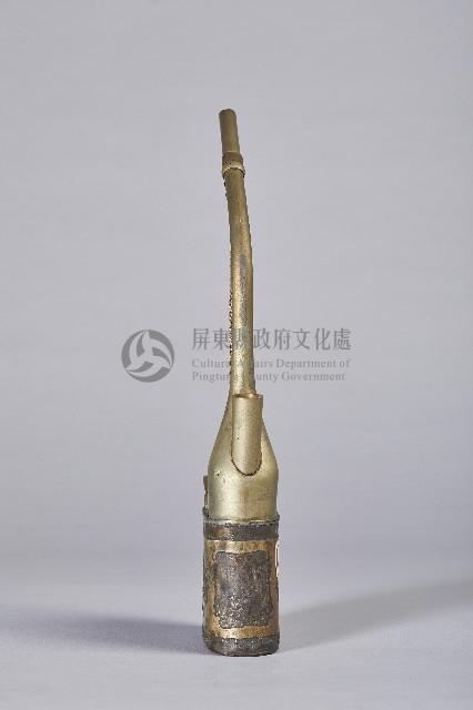 螺鈿花卉紋雙筒水煙斗-斗身藏品圖，第4張
