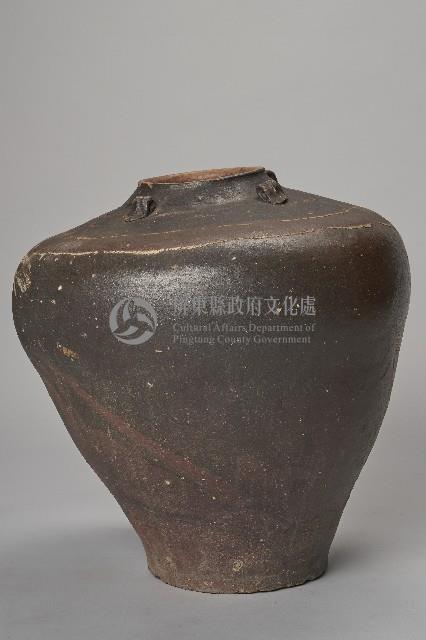 紅胎深褐釉四耳甕藏品圖，第4張