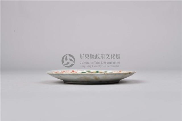 彩繪壽桃吉字瓷碟藏品圖，第2張