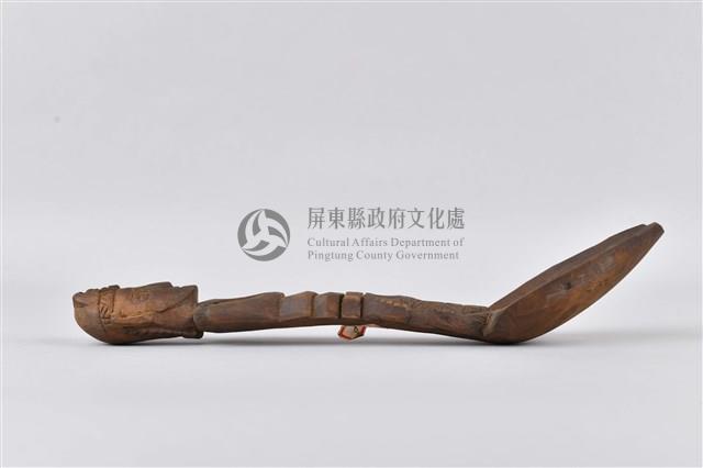 浮雕人像雙百步蛇木製匙藏品圖，第3張
