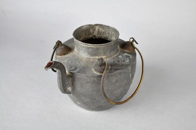 錫製雙提酒壺-壺身藏品圖，第3張