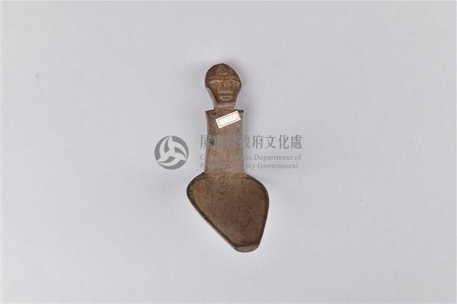 浮雕短柄人面木製匙藏品圖，第1張