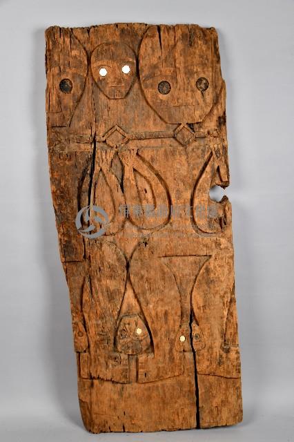 淺浮雕雙人飲酒門板藏品圖，第1張