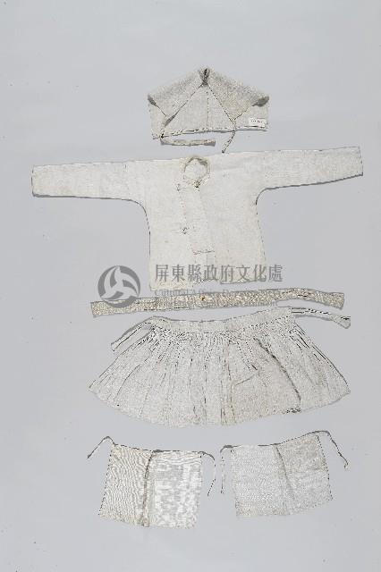 白色男性麻製喪服藏品圖，第1張