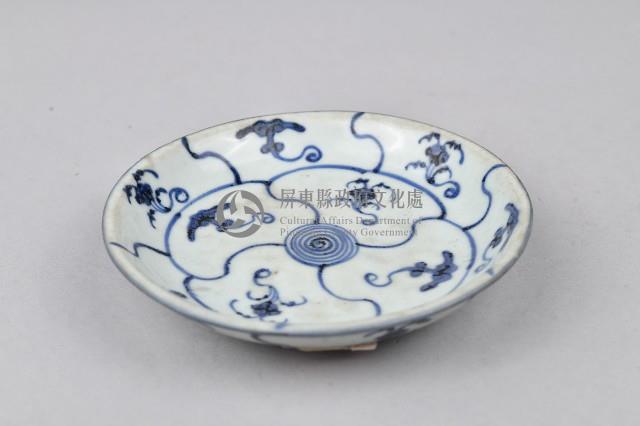 螺旋紋青花陶盤藏品圖，第1張