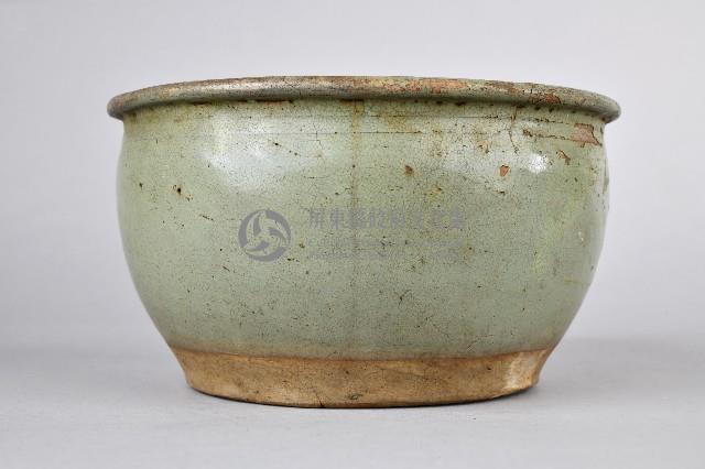 陶製青釉素面盆藏品圖，第1張