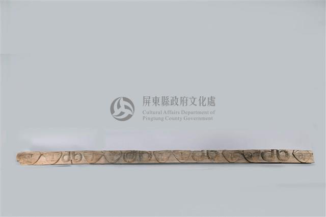 浮雕人面百步蛇紋簷桁藏品圖，第1張