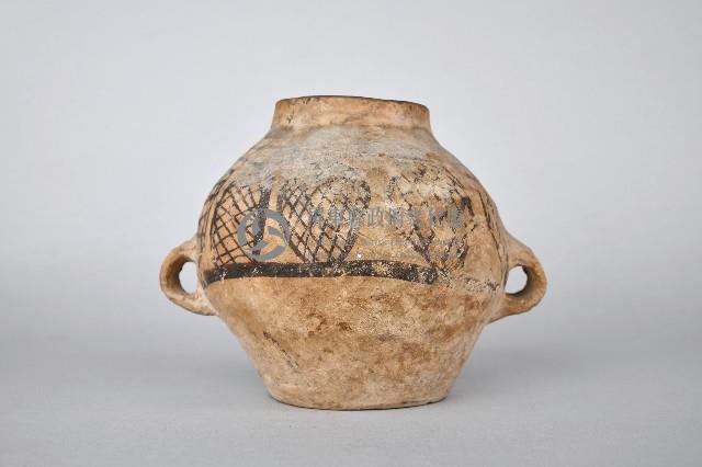 網紋彩陶雙耳罐藏品圖，第1張