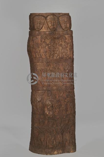 人物群像柱狀屏風藏品圖，第1張