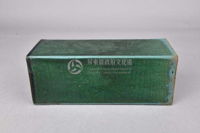 墨綠釉素面瓷枕藏品圖，第1張