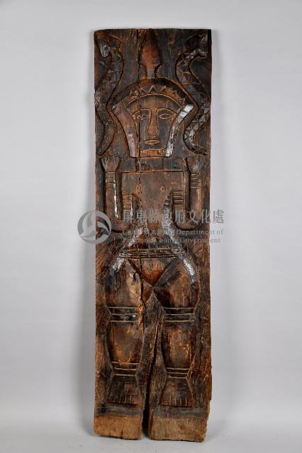 浮雕人像百步蛇紋壁板藏品圖，第1張