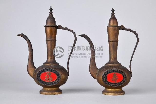 細嘴長頸福祿壽喜酒壺組藏品圖，第1張