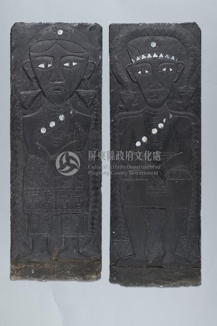 淺浮雕立像石板雕刻藏品圖，第1張