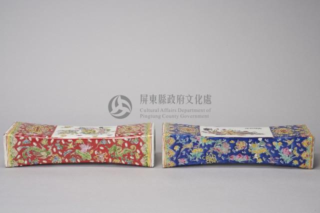 青紅瓷壽枕藏品圖，第1張