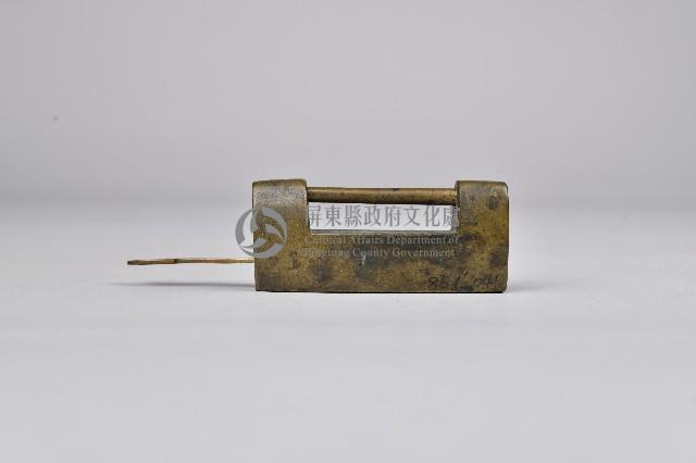 黃銅定向鎖-鎖身及鑰匙藏品圖，第1張
