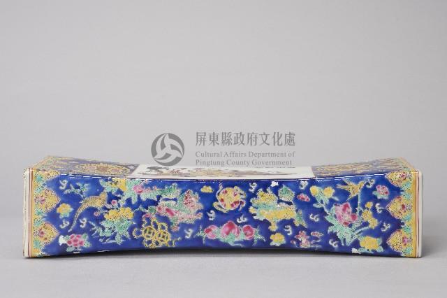 青紅瓷壽枕-青邊麻姑獻壽藏品圖，第1張