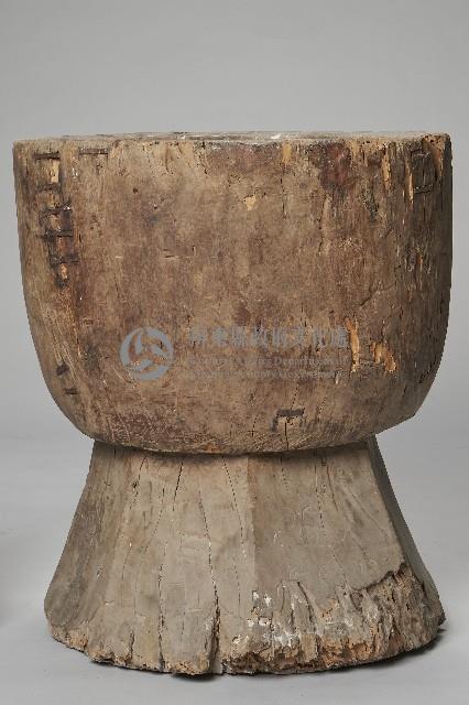 八邊形底座木臼木製杵臼藏品圖，第1張