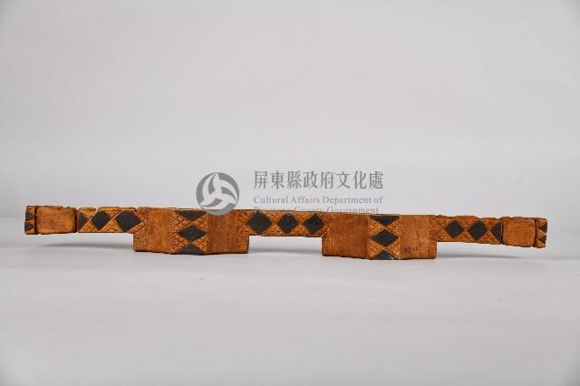 人像幾何紋木製雙連杯藏品圖，第1張