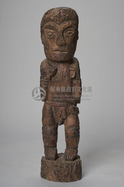 肩扛山羊男性獵人立像藏品圖，第1張