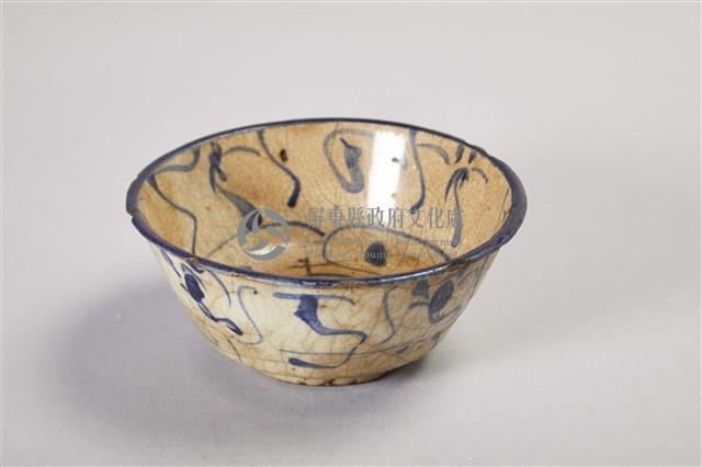 開片青花螺旋紋瓷碗藏品圖，第1張